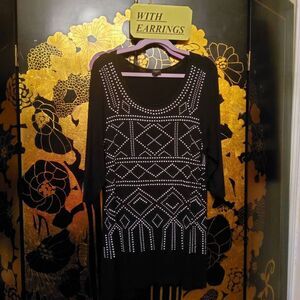 O300 XL Silouet Top & Cat Earrings